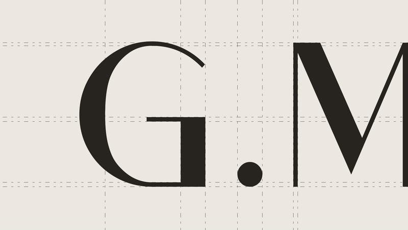 Wordmark on its grid
